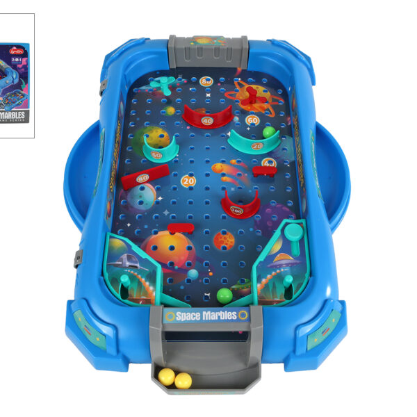 Pinball flipperkast space marbles 2in1 33,5x24,5x6cm