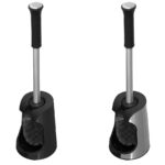 DH Toiletborstel in houder Lucca ass zilver/zwart