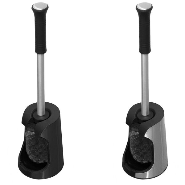 DH Toiletborstel in houder Lucca ass zilver/zwart