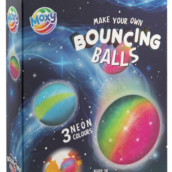 Moxy stuiterballen maken 3 neon kleuren