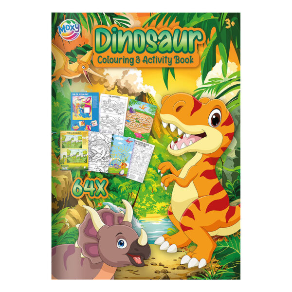 Moxy Kleur en activiteitenboek dinosaur A4 - 64 vellen