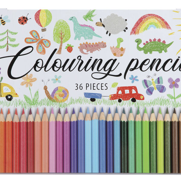 Moxy Kleurpotloden in blik 36 stuks