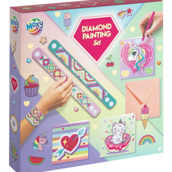 Moxy Diamond painting set, 28st, 2 armbanden