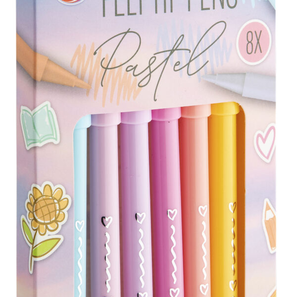 Moxy Viltstiften pastel 8 stuks