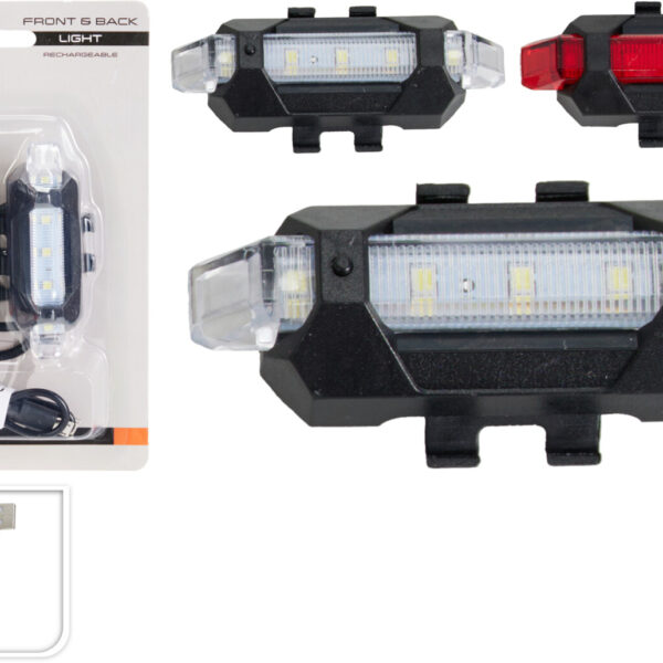 Fietslamp set 2 stuks USB oplaadbaar