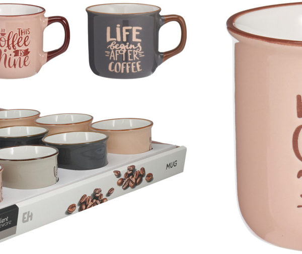 Beker aardewerk Coffee 160ml assori