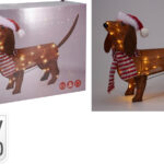 LED Figuur Teckel met muts 70cm B/O