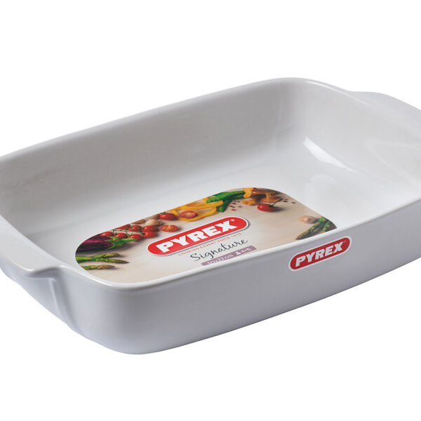 Pyrex Signature ovenschaal keramiek wit 30x22cm