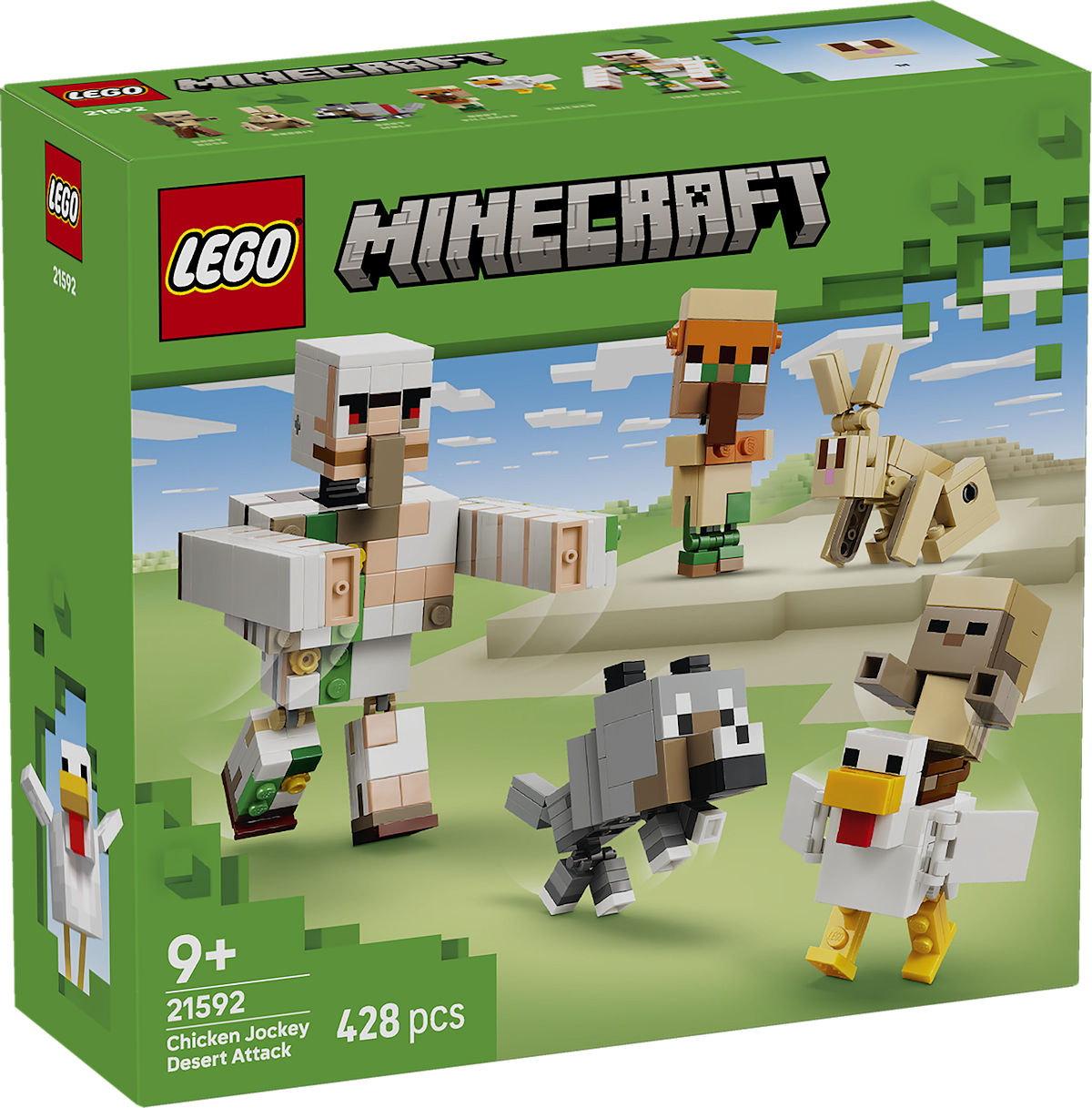 LEGO Minecraft Kipberijder woestijnaanval LEGO Minecraft Kipberijder woestijnaanval