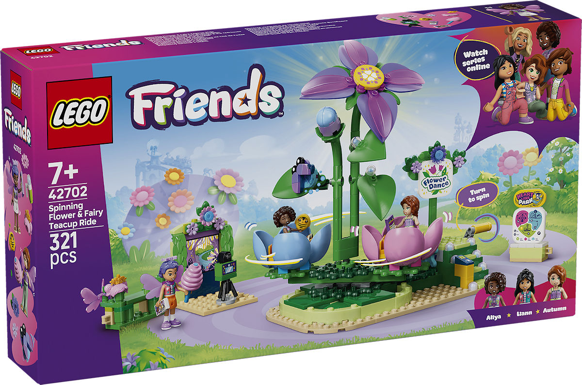 LEGO Friends Draaiende theekopjesattractie met bloementhema LEGO Friends Draaiende theekopjesattractie met bloementhema