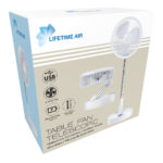 Lifetime Tafelventilator accu 2400mAh telescoop 13-55cm