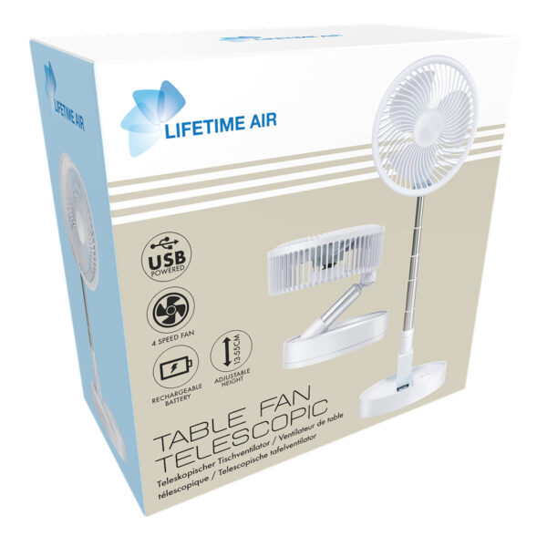 Lifetime Tafelventilator accu 2400mAh telescoop 13-55cm