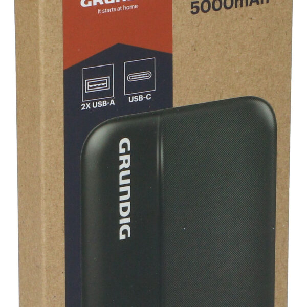 Grundig Powerbank 5.000mAh met USB-A en USB-C