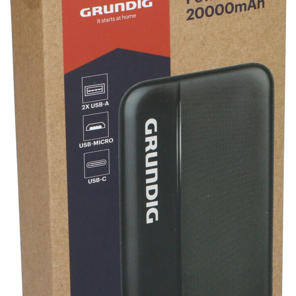 Grundig Powerbank 20.000mAh met USB-A en USB-C