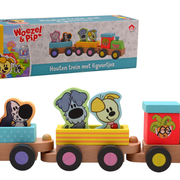 Joueco - Woezel en Pip Treinset met figuurtjes