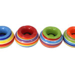 Asbak dolomite 11x6.5cm streep