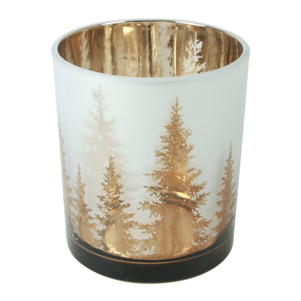 Countryfield Theelichthouder Pines M 8,8x8,8x10cm - goud