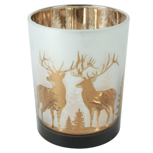 Countryfield Theelichthouder Pines L 10x10x12,5cm - goud