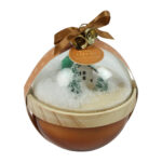 Countryfield Kaars Kerstbal Heine 11x11x12cm - bruin