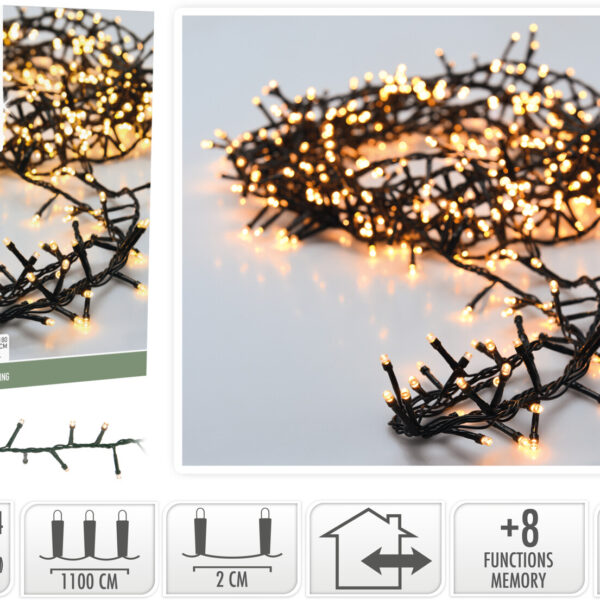 Verlichting 560LED Microcluster 11M IP44 - Warm wit