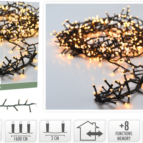 Verlichting 800LED Microcluster 16M IP44 - Warm wit