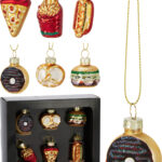 Hangdeco Eten glas 5cm set 6 stuks
