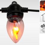 Vlamverlichting 10 lamps buiten