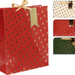 Geschenktas Kerst medium 26x32cm - Trees
