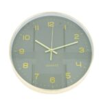 Wandklok 30cm gouden lijst - groen