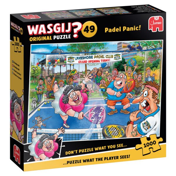 Puzzel 1000 st. Wasgij Original 49 - Paniek op de padelbaan!