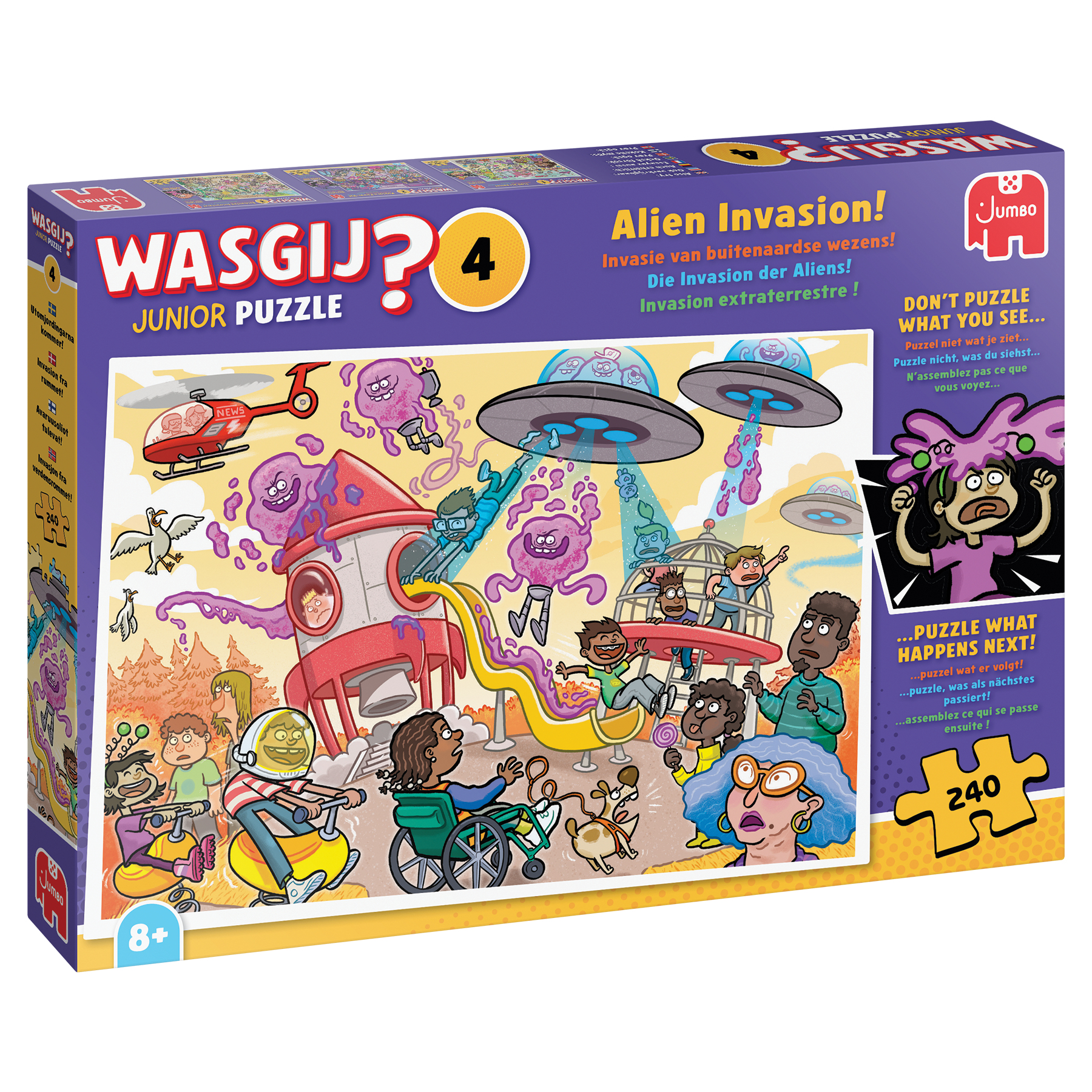 Puzzel 240 st. Wasgij Junior 4 - Invasie buitenaardse wezens Puzzel 240 st. Wasgij Junior 4 - Invasie buitenaardse wezens