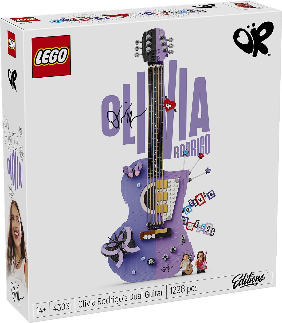 LEGO Editions Music Olivia Rodrigo's dubbele gitaar LEGO Editions Music Olivia Rodrigo's dubbele gitaar