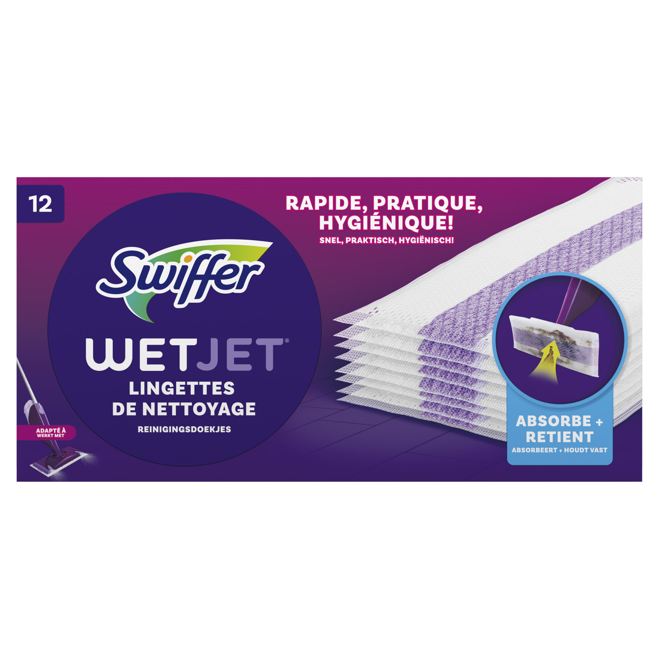 Swiffer WetJet Navullingen - 12 stuks Swiffer WetJet Navullingen - 12 stuks