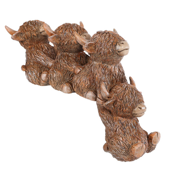 Sculptuur Highlander bruin polystone 20x11x6cm