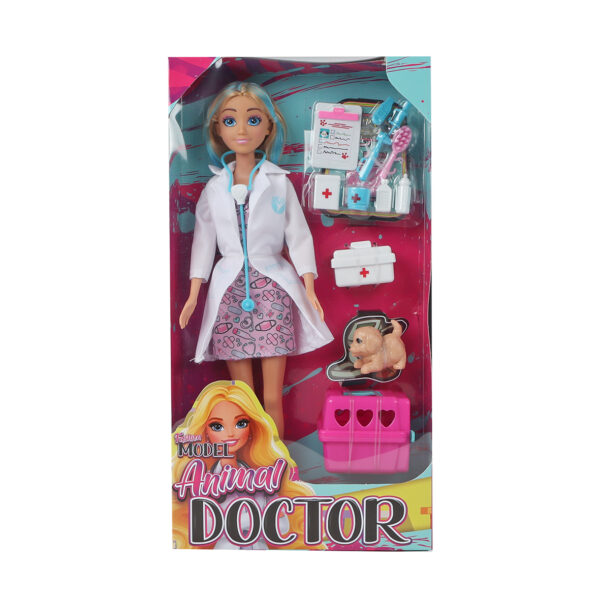 Fashion Model dierenarts met hondje 29cm