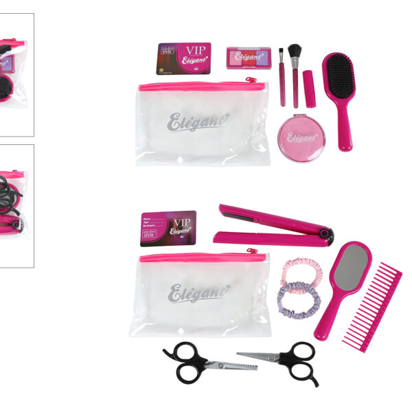 Haar/make-up set in etui 7-8dlg 2ass
