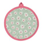 LM Pannenlap rond20cm - Daisy Flowers groen