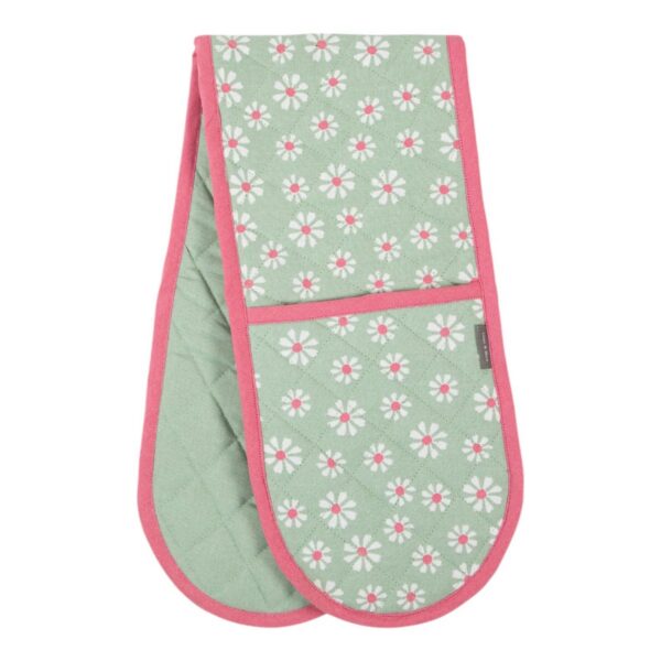 LM Ovenwant dubbel 18x85cm - Daisy Flowers groen