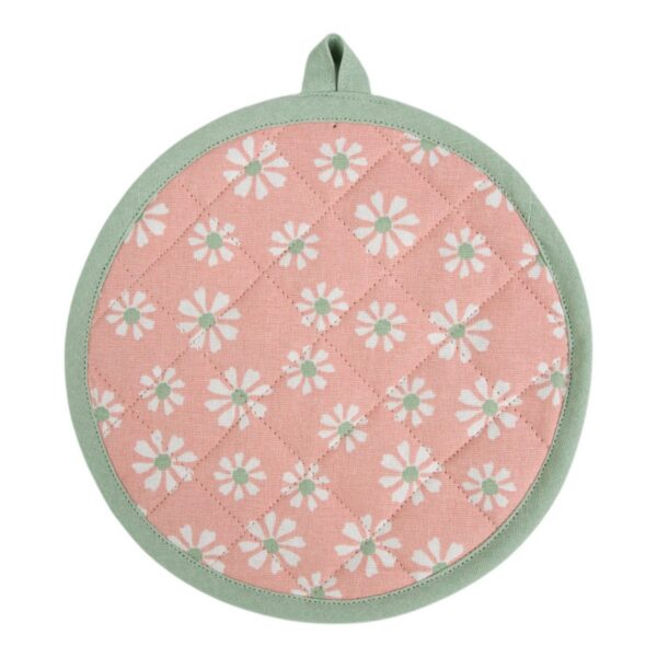 LM Pannenlap rond20cm - Daisy Flowers roze