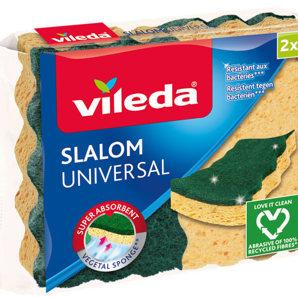 Vileda Slalom Universal schuurspons 2 stuks
