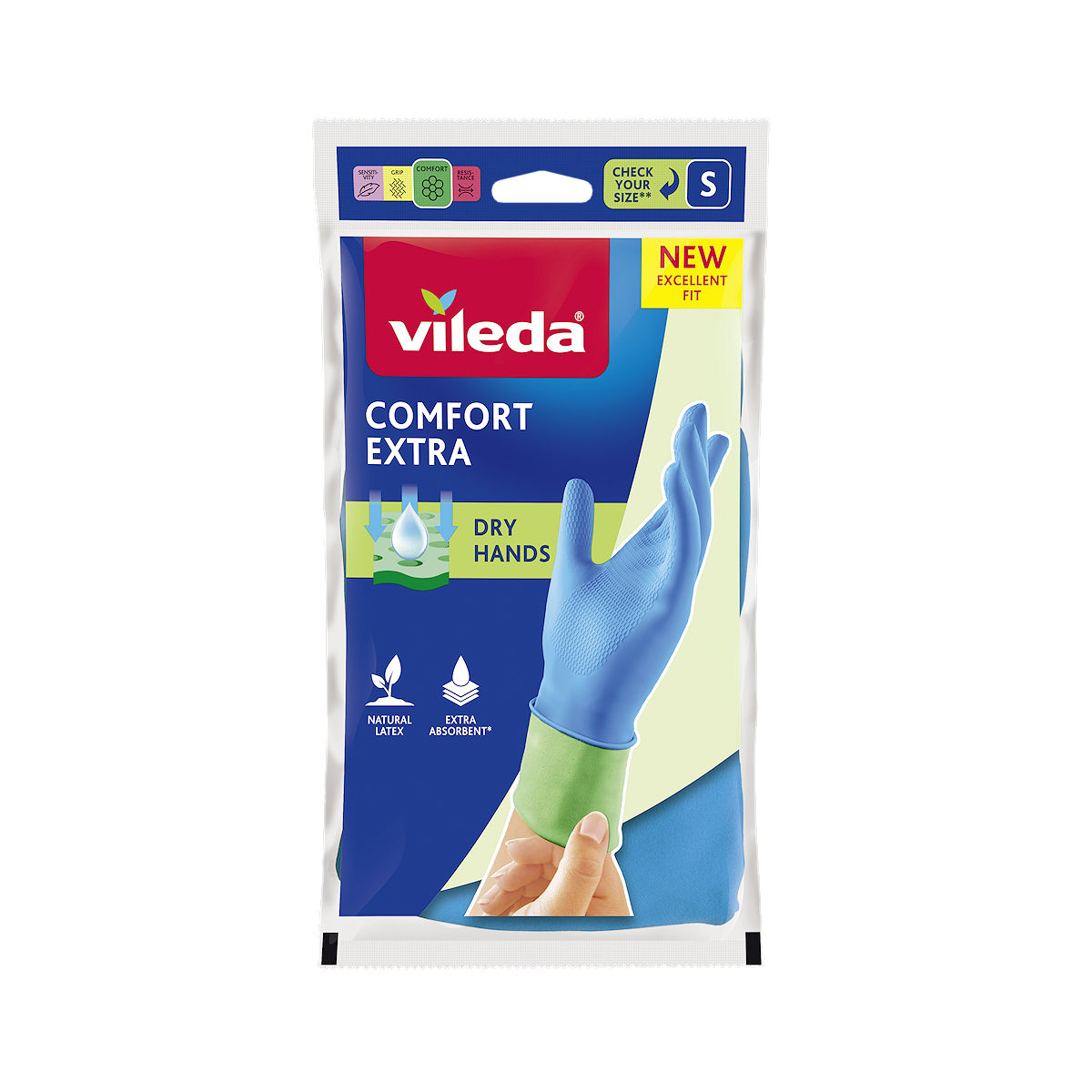 Vileda Huishoudhandschoen Comfort Extra - S Vileda Huishoudhandschoen Comfort Extra - S