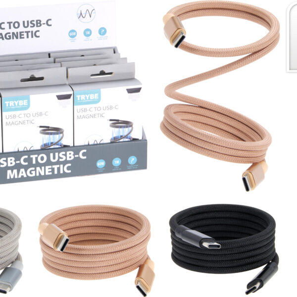 Trybe oplaadkabel USB-C / USB-C 1M magnetisch