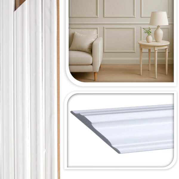 Decoratieve wand sierlijst set 4-delig 60-80cm